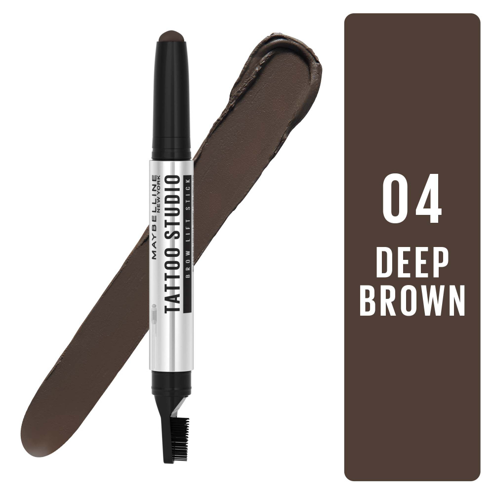 Карандаш д/бровей Maybelline Tattoo Brow Lift #04 deep brown #1