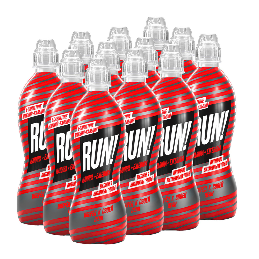 Изотонический витаминизированный напиток RUN со вкусом малины и ежевики, 12 шт x 500 мл  #1