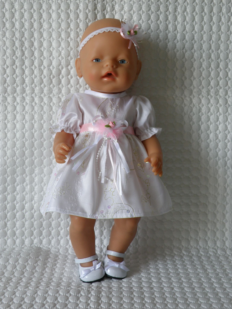 Одежда для кукол Baby Born 43см (беби бон). Платье #1