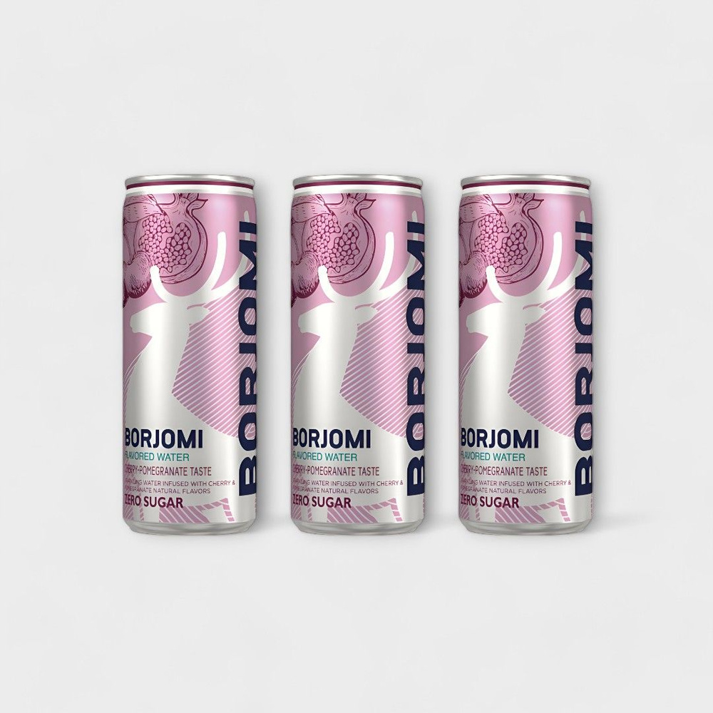 Газированный напиток Borjomi Flavored Вишня Гранат, 330 мл х 3шт #1