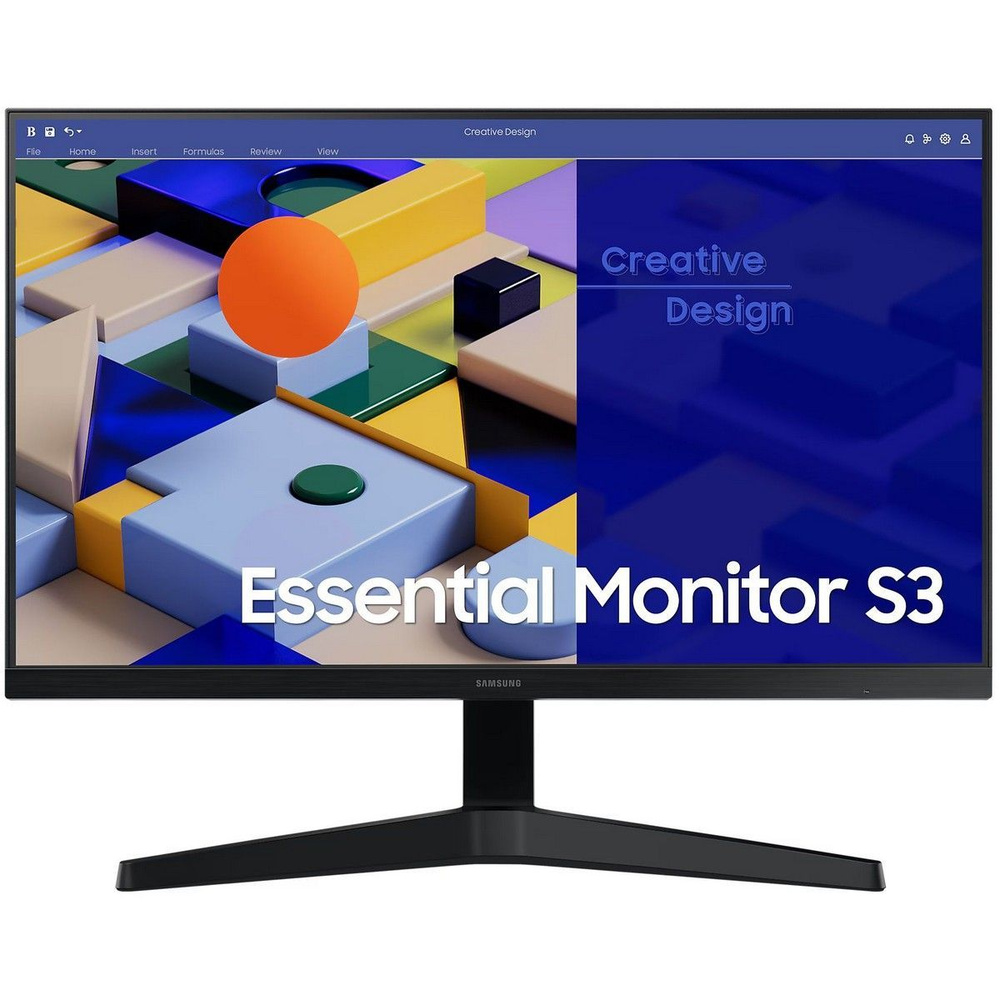 Samsung 27" Монитор 27" S27C312EAI (Essential S3 S31C) Black (IPS, 1920x1080, D-Sub+HDMI, 5 ms, 178/178, #1