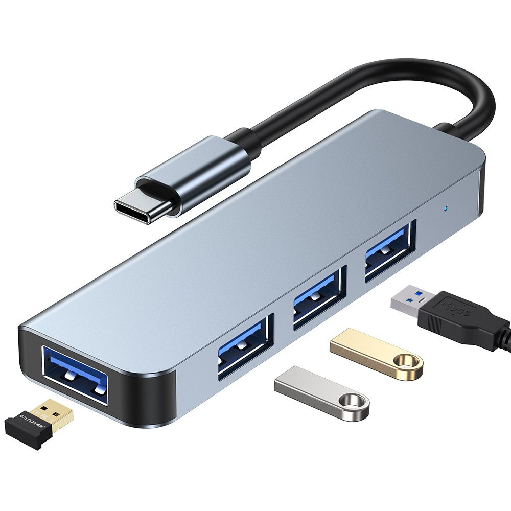 USB-концентратор с несколькими портами: USB, Type-C, HDMI, Ethernet, microSD, SD. Разветвители, концентраторы, #1