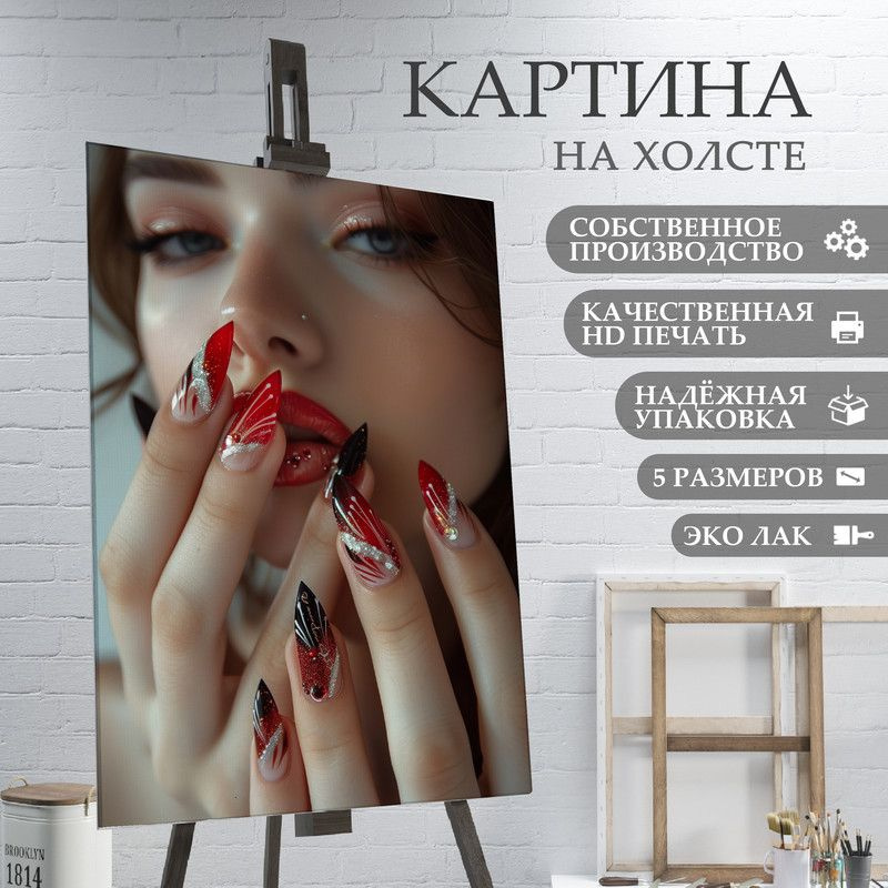 ArtPrintPro Картина "бьюти маникюр салон красоты лак (58)", 40 х 30 см  #1