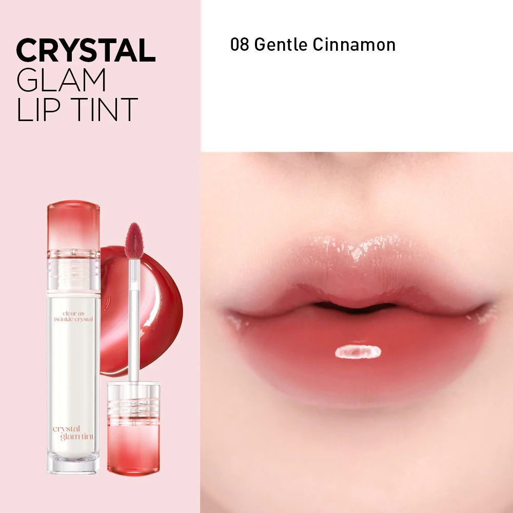 CLIO Crystal glam tint Тинт для губ #08 Gentle Cinnamon #1