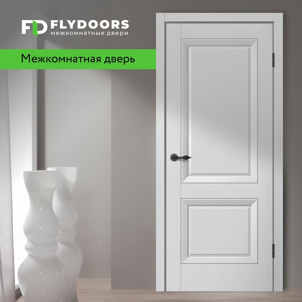 Дверь межкомнатная FLYDOORS комплект Коллекции AURA MONE M82 Серебристый, 700*2000  #1