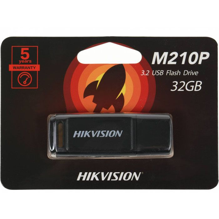 Флеш накопитель 32GB Hikvision USB2.0 M210P Black #1