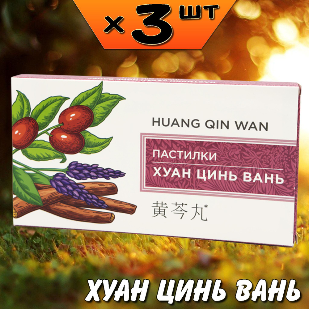 Хуан Цинь Вань пастилки при диарее и пищевых отравлениях, 3 упаковки, Ли Вест  #1