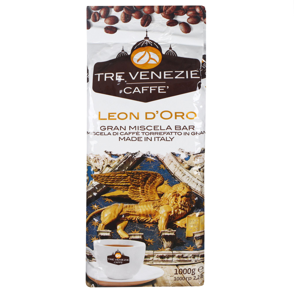 Кофе в зернах Tre Venezie Caffe Leon D'oro 1 кг, Италия #1