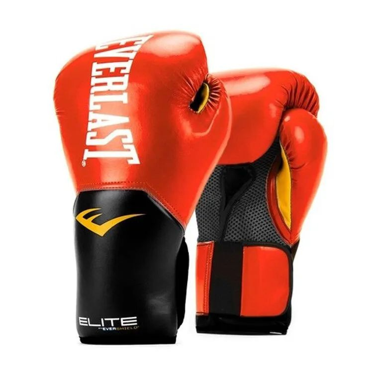 Перчатки тренировочные Everlast Elite ProStyle_размер 8oz_красный_искусственная кожа  #1