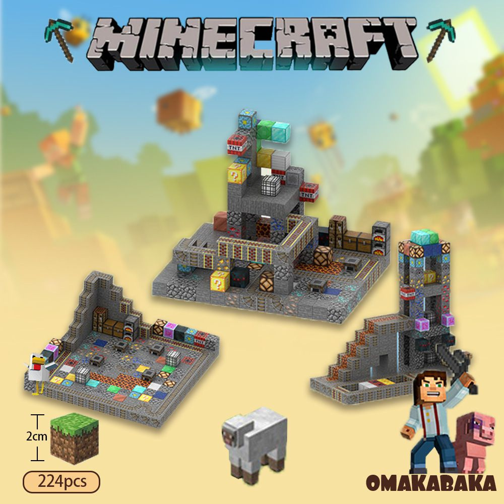 Магнитный Конструктор Майнкрафт набор детали фигурок Игрушка Minecraft My World ,OMAKABAKA Комплект из #1