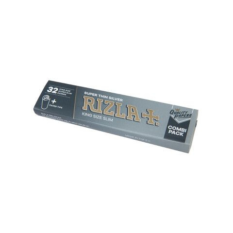 Бумага сигаретная Rizla+ Silver с бумажными фильтрами (32 комплекта в одной упаковке)  #1