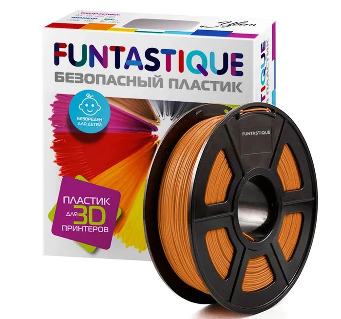 Пластик для 3D печати FUNTASTIQUE PETG 1.75 мм 1 кг цвет Янтарный #1