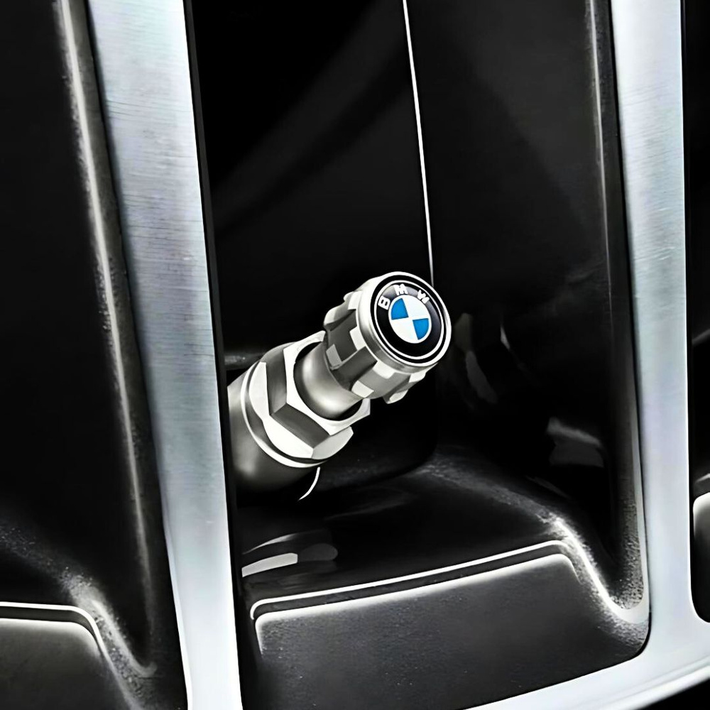 Колпачки с логотипом BMW на ниппеля колесного диска , 36122447401  #1