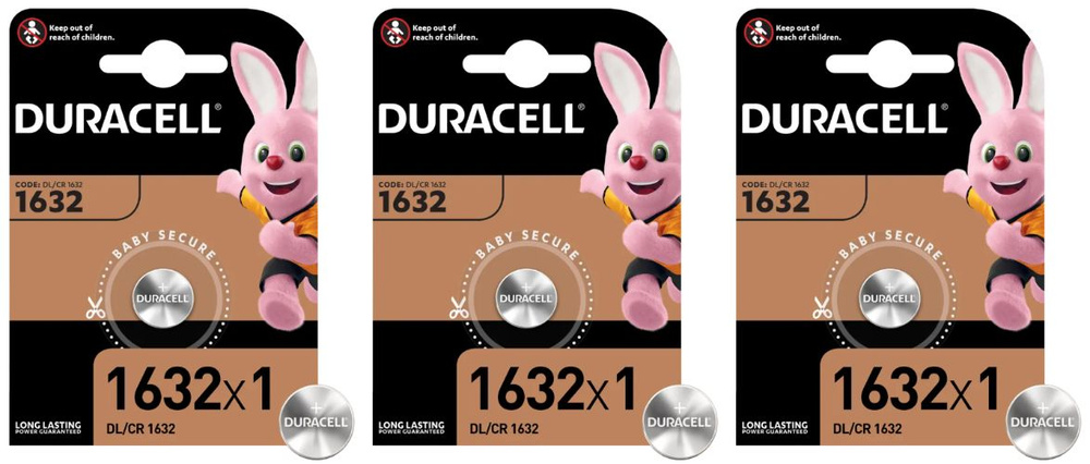 Батарейки Duracell Lithium CR1632 3V 3шт #1