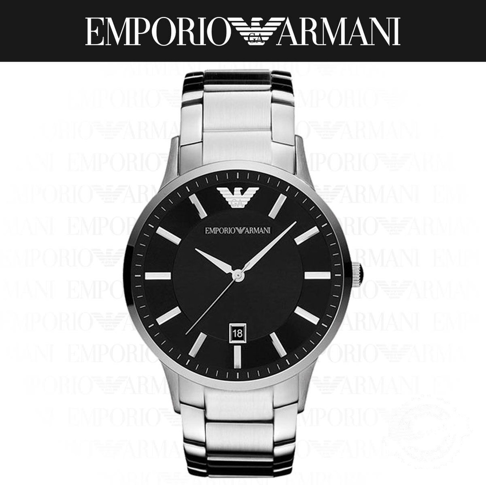 Наручные часы Emporio Armani AR2457. Часы наручные мужские кварцевые классические Армани. Со стрелками, #1