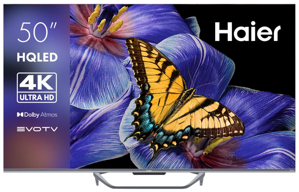 Haier Телевизор 50 Smart TV S4 50" 4K UHD, серебристый #1