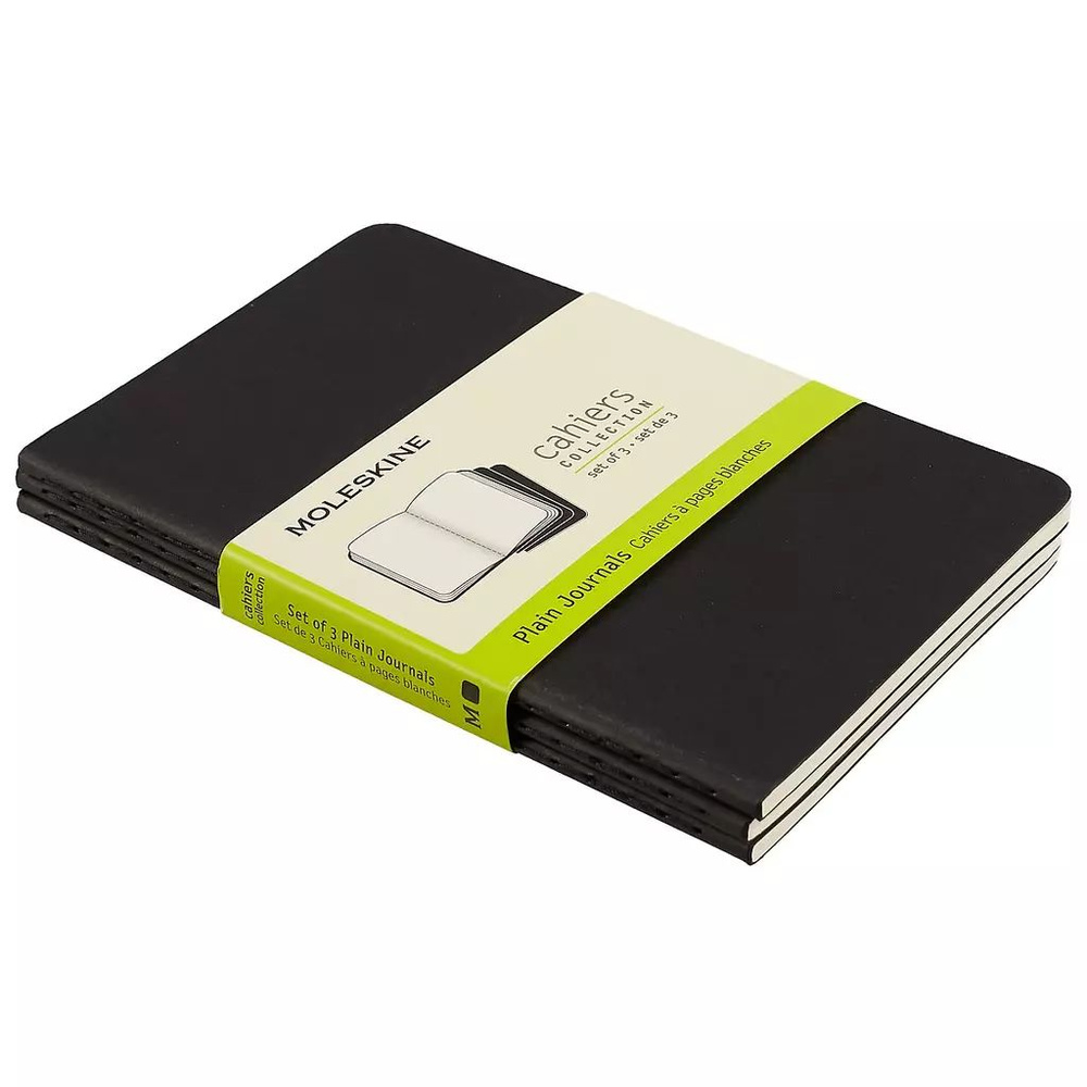 Блокнот Moleskine CAHIER JOURNAL QP313 9х14 см обложка картон 64стр. без линовки, черный (3шт)  #1