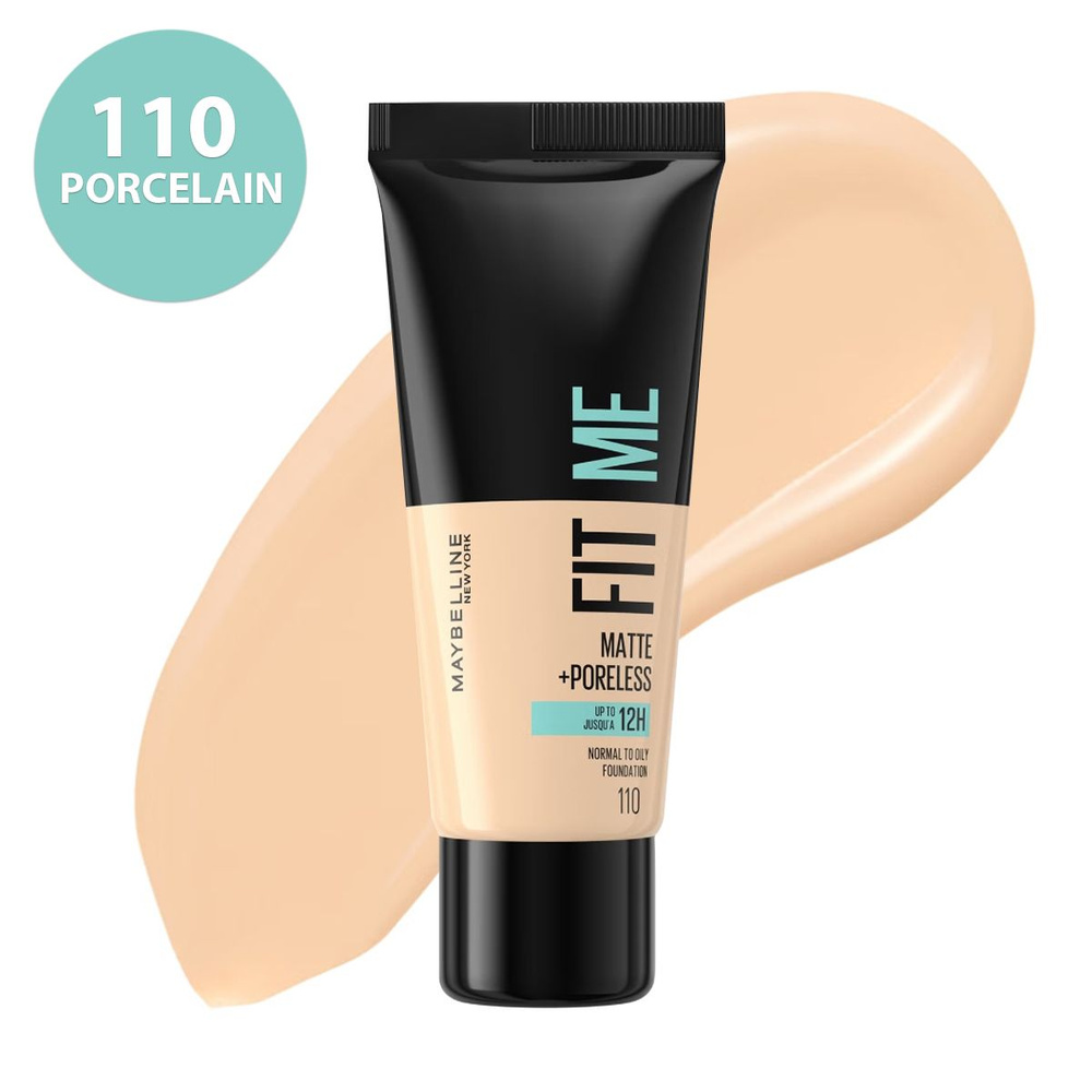 Матирующий тональный крем Maybelline Fit Me! для сужения пор тон 110 Porcelain  #1