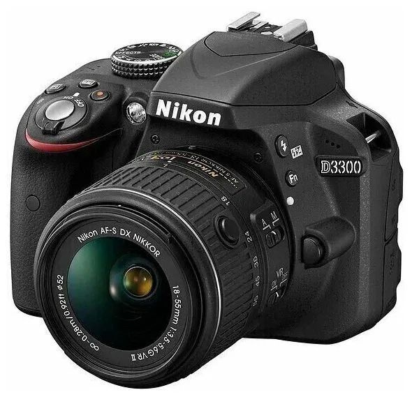 Фотоаппарат Nikon D3300 Kit AF-P DX 18-55mm F/3.5-5.6G VR ,черный #1