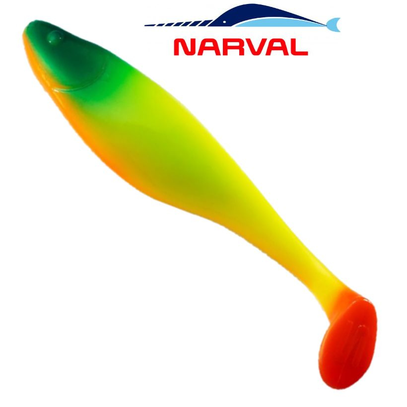 Приманка силиконовая Narval Commander Shad 16cm цв. #026 Clown / Виброхвост для джига на судака, щуку #1