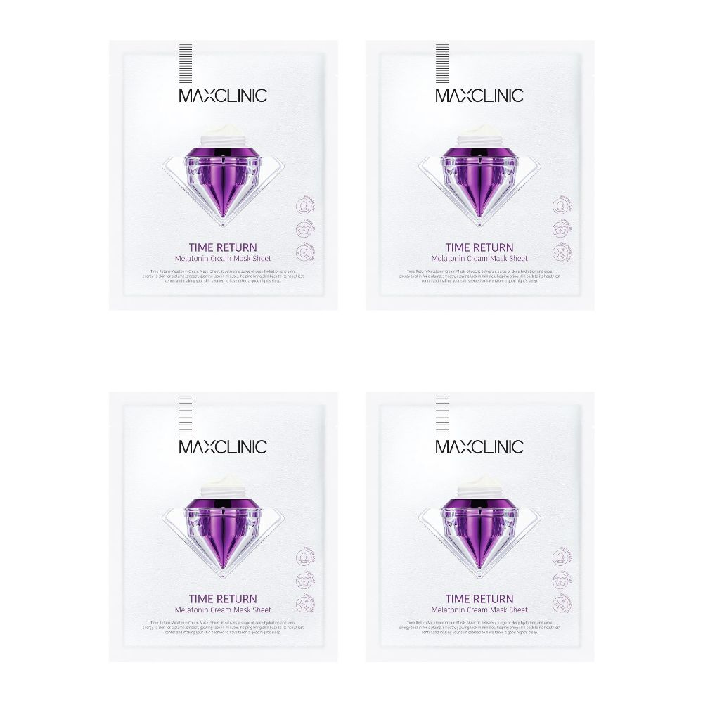 MAXCLINIC Набор тканевых масок для лица Time Return Melatonin Cream Mask Sheet (4 шт)  #1