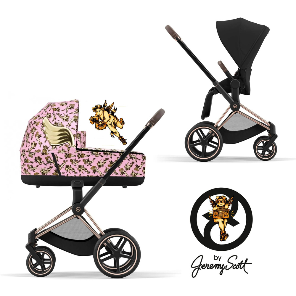 Cybex Priam IV Коляска 2 в 1, шасси IV Rose Gold/Cherubs Pink Лимитированная коллекция  #1