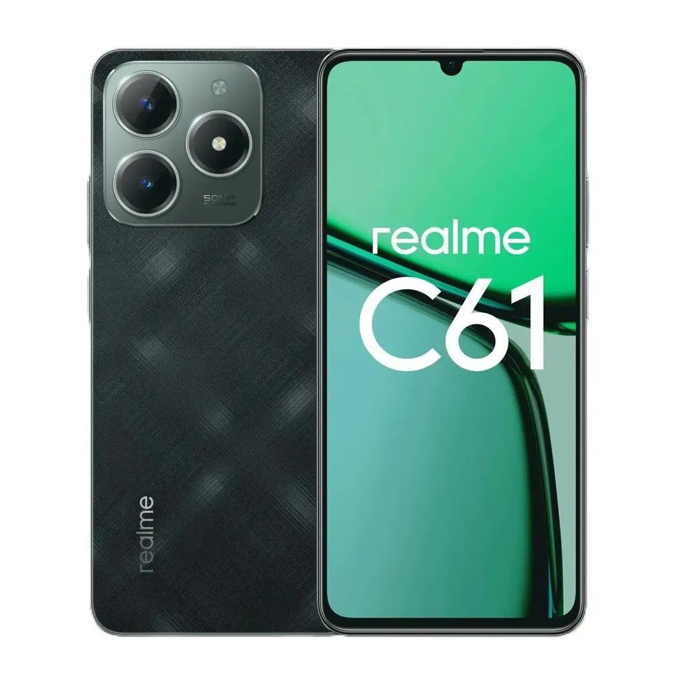 realme Смартфон c61 Ростест (EAC) 8/256 ГБ, темно-зеленый #1