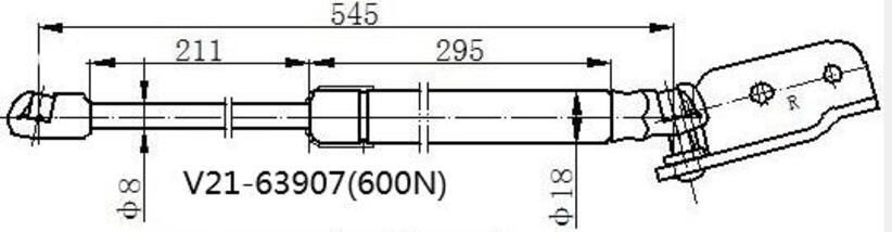 JETT Упор багажника, арт. V21-63907, 1 шт. #1