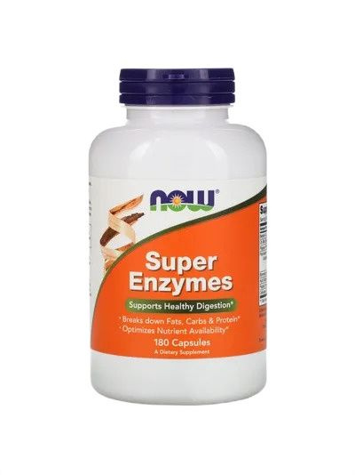 Super Enzymes от NOW Foods, Супер Энзимы 180 Капсул, Ферменты и пищеварение  #1