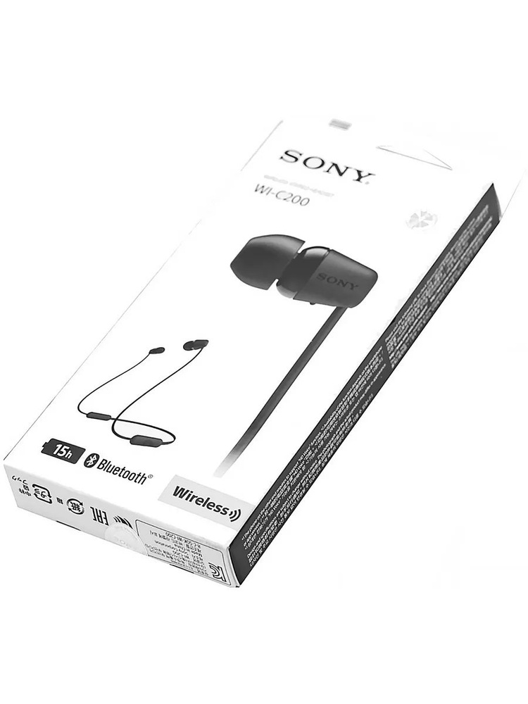 Sony Наушники беспроводные с микрофоном Sony WI-C200, USB Type-C, черный  #1