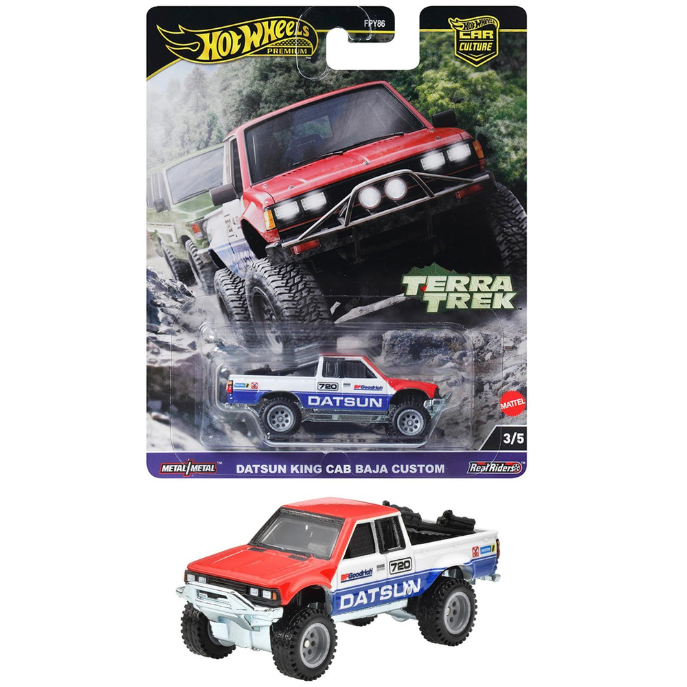 Машинка коллекционная Mattel Hot Wheels Premium Car Culture FPY86:Datsun King Cab Baja Custom  #1