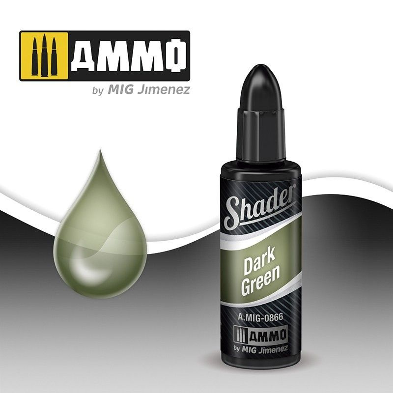 Акриловый шейдер SHADER Dark Green(10mL) (Ammo Mig) #1