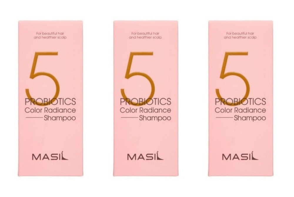 MASIL Шампунь для окрашенных волос 5 Probiotics Color Radiance Shampoo, с защитой цвета, 150 мл, 3 шт #1