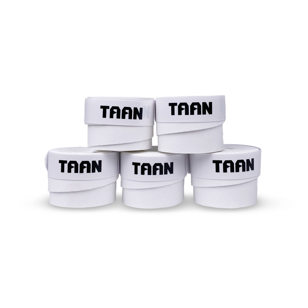 Обмотка для теннисных, бадминтонных ракеток Taan TW-800 5 штук (White)  #1