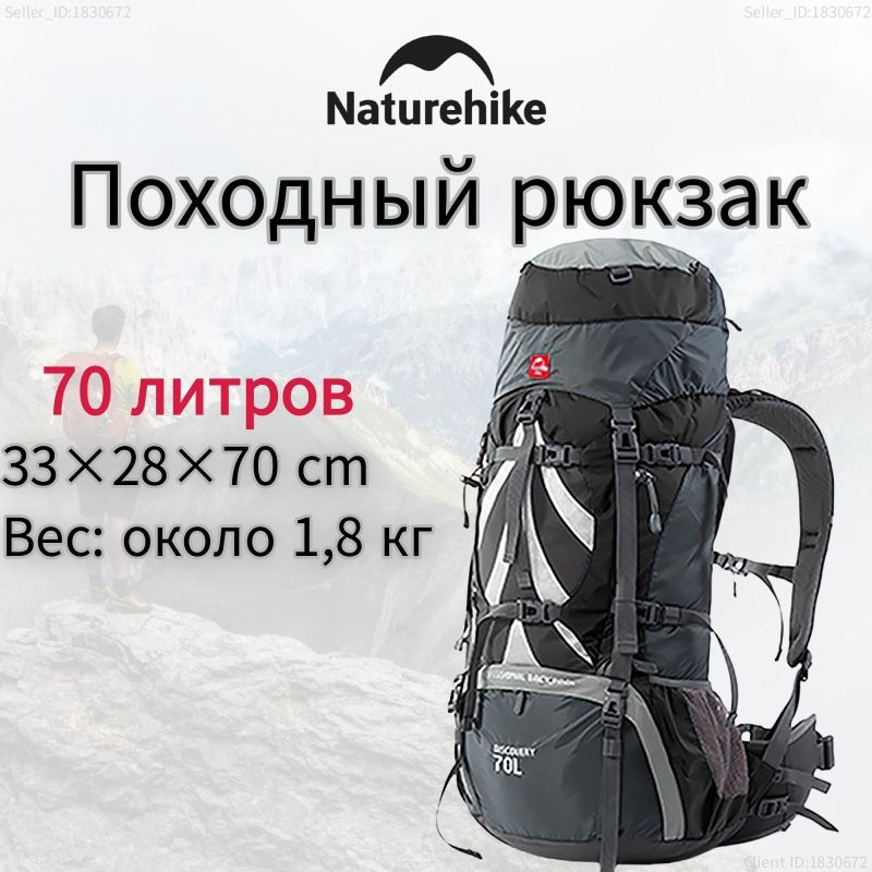 Naturehike Рюкзак тактический, объем: 70 л #1