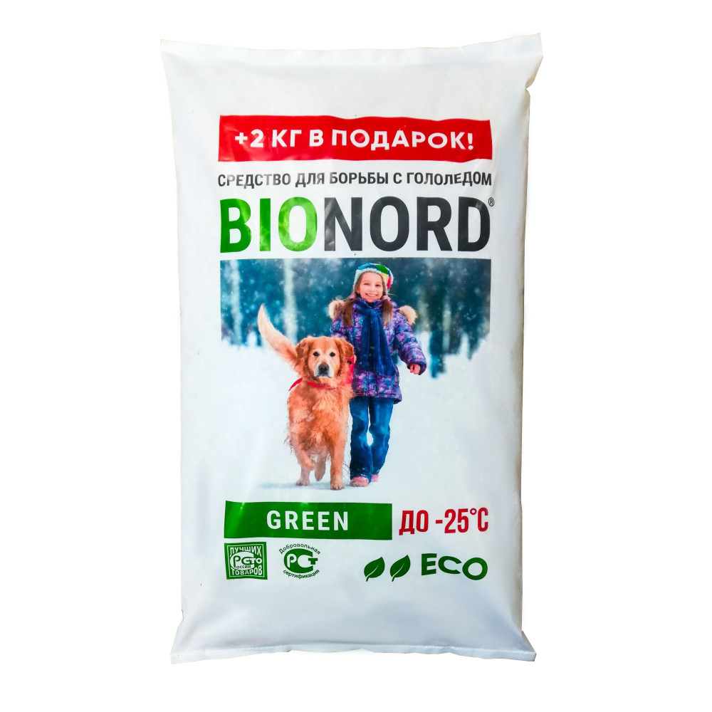 Противогололедный реагент BIONORD GREEN 12 кг (-25С) #1