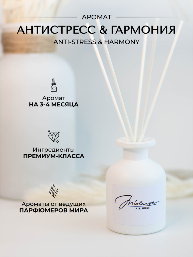 Ароматический диффузор для дома MIOLANSA Антистресс & Гармония (Anti-Stress & Harmony), 50 мл  #1