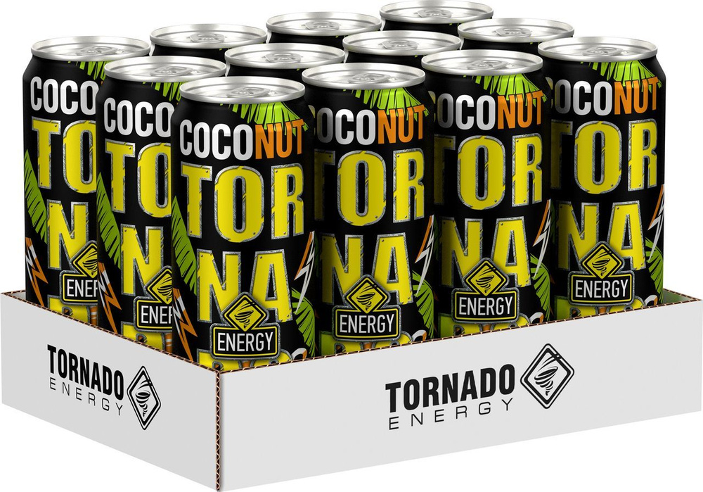 Энергетик ТОРНАДО Энерджи Коконут / Tornado Max Energy Coconut 0,45 х12 шт  #1