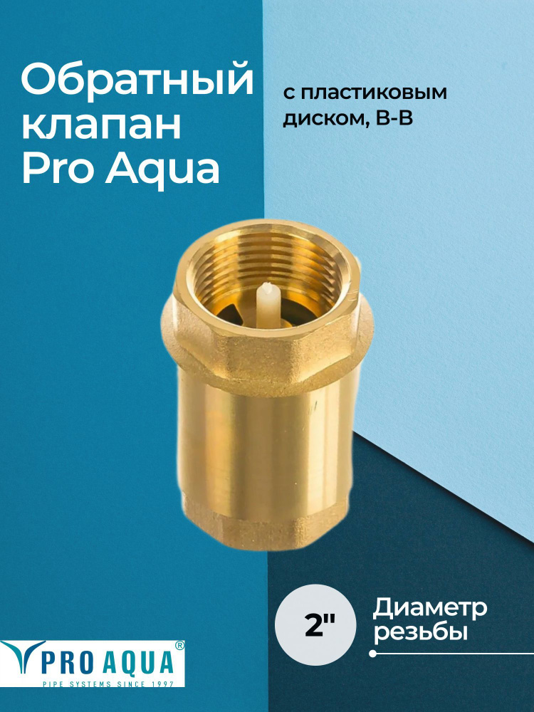 Обратный клапан Pro Aqua c пластиковым диском, В-В 2" #1