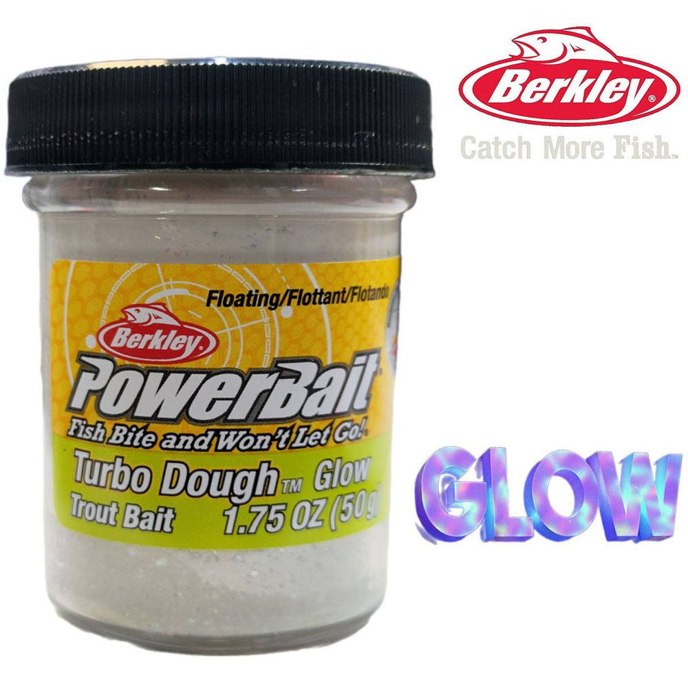 Паста Berkley PowerBait Turbo Dough Trout Bait Glow/White 50g #1