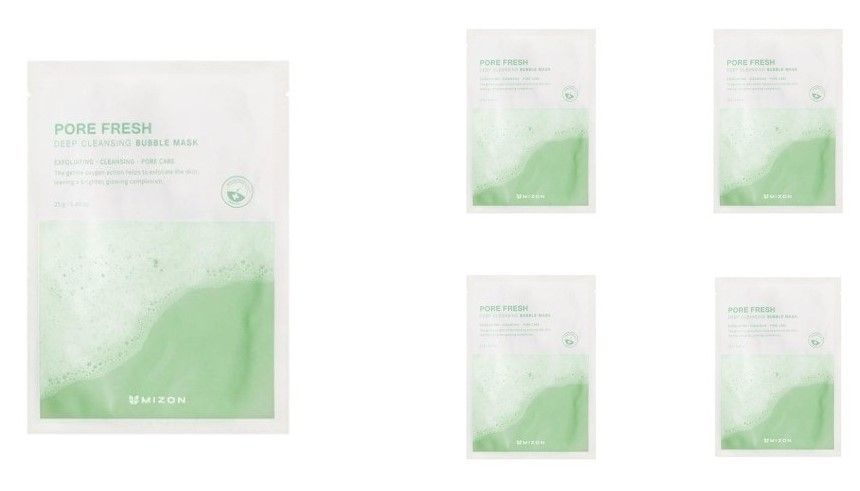 Mizon Глубокоочищающая пузырьковая тканевая маска для лица Pore Fresh Deep Cleansing Bubble Mask, 25 #1