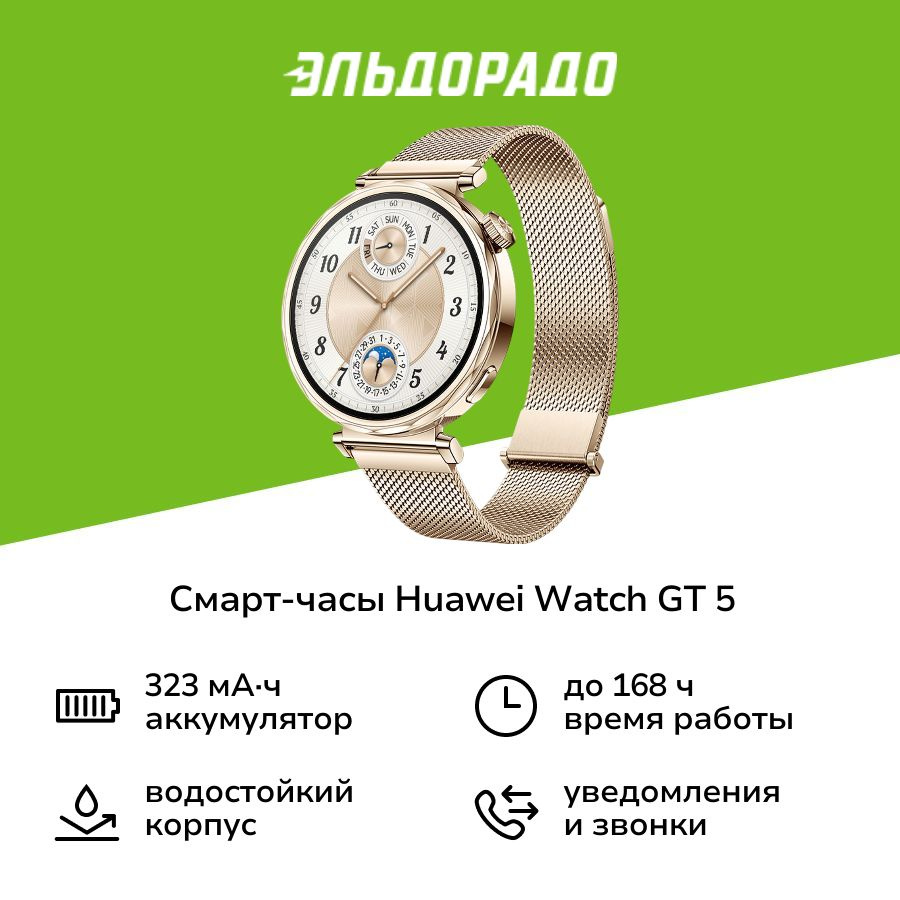 Смарт-часы HUAWEI Watch GT 5 41mm Golden #1