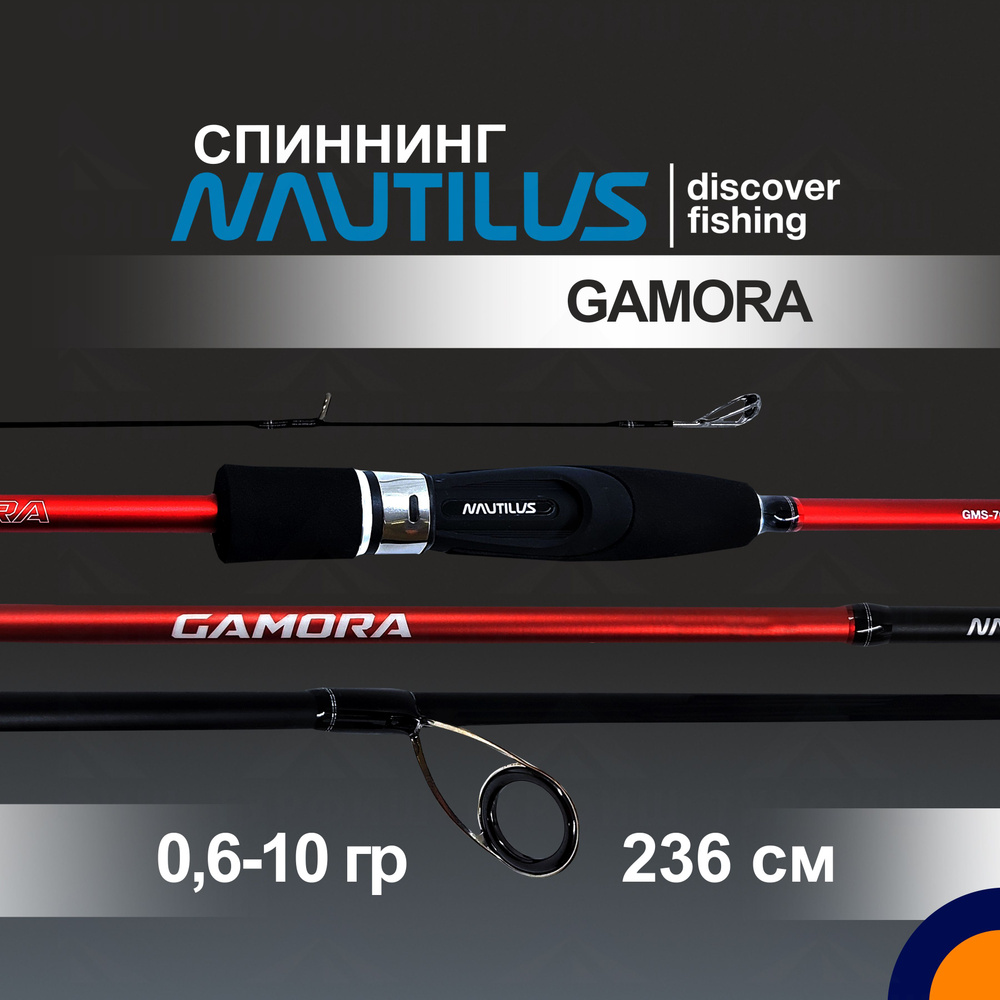 Спиннинг NAUTILUS GAMORA 0,6-10 гр. 2,36 м для рыбалки #1