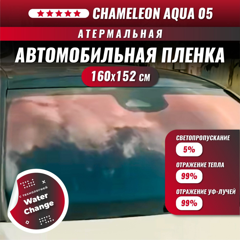 Атермальная пленка хамелеон для стекол автомобиля Chameleon Aqua 05 160*152 см  #1