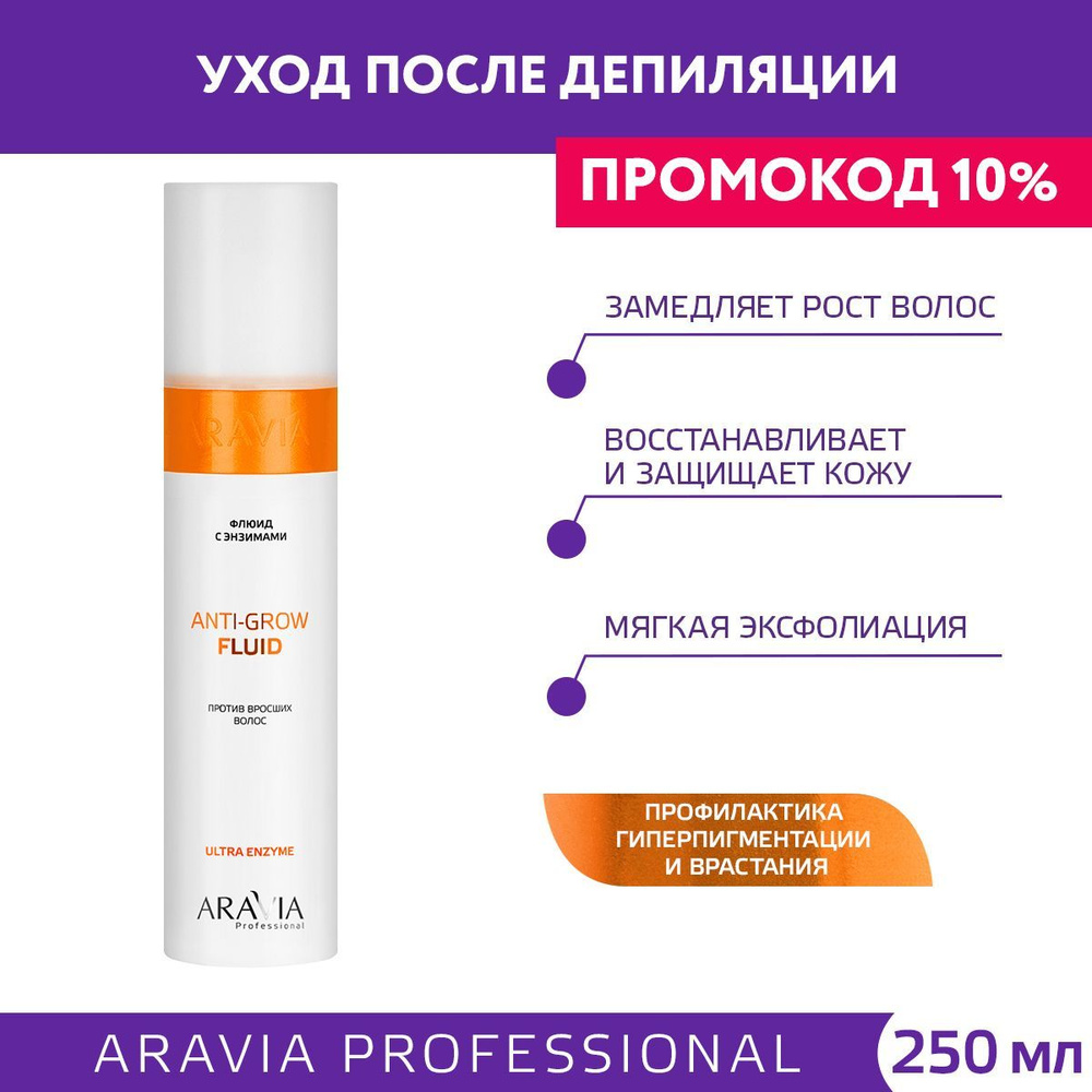 ARAVIA Professional Флюид с энзимами против вросших волос Anti-Grow Fluid, 250 мл  #1