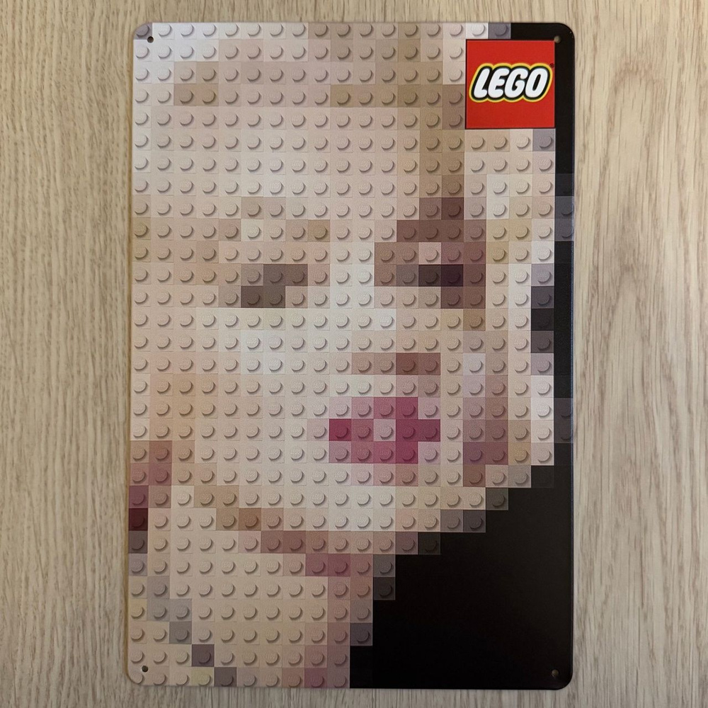 Табличка металлическая интерьерная Арт Лего Мэрилин Монро Art Lego Imagine Marilyn Monroe  #1