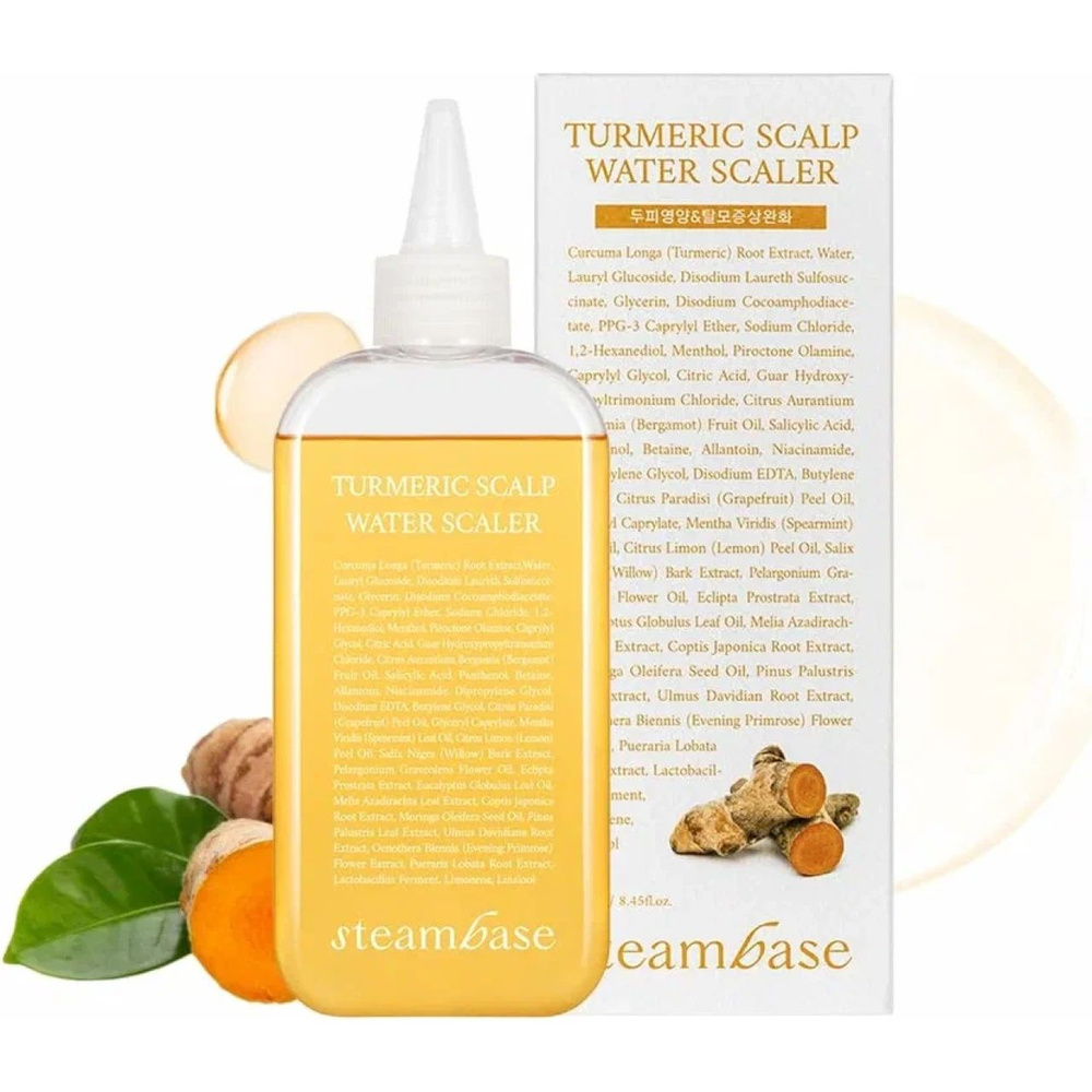 STEAMBASE Turmeric Scalp Water Scaler Пилинг для кожи головы с куркумой, 250 мл  #1