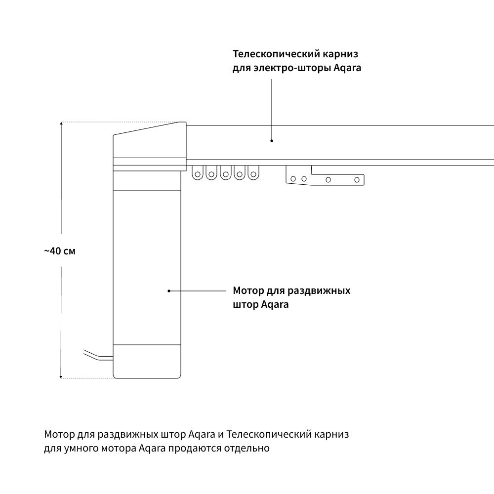 Мотор для раздвижных штор Aqara