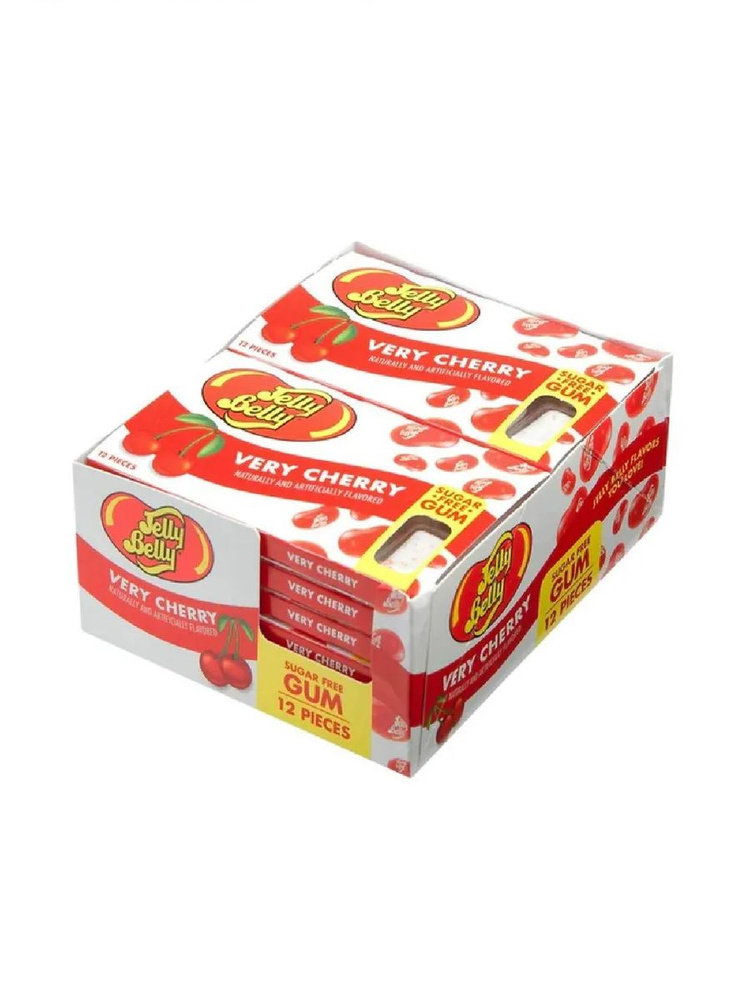 Жевательная резинка Jelly Belly без сахара со вкусом вишни 15 г х 12 шт, блок  #1