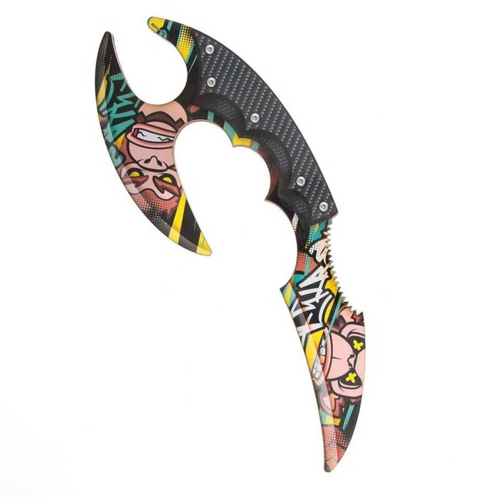Сувенирное оружие - Нож керамбит, обезьяна, с защитой для пальцев, деревянный, 22 см, 1 шт  #1